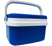 KROWN - Nevera Portátil Térmica, Azul y Blanco, Polipropileno, Ideal Para Actividades al Aire Libre en el Jardín, Camping, Barbacoas, Picnic, Playa, Capacidad
