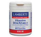 Vitaminas D3 y K2 - 90 Cápsulas - Lamberts