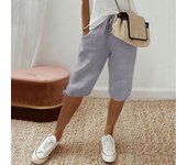 Women's Casual Pockets Elastic Drawstring Casual Pants Leg Drawstring Five Pants Pant Pants for Women Women’s Pants Women’s Pant