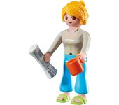 PLAYMOBIL madrugadora con taza de café o té y su periódico (70972)