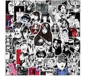 10/30/50PCS Horror Story Junji Ito Series Graffiti Stickers Suitable for Laptop Helmets Desktop Decoration Sticker Toy Wholesale