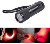 Red LED Flashlight Infrared Vein Imaging 625nm Red Light 9 LED Torch Vein Finder