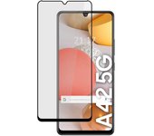 Tumundosmartphone Protector Cristal Templado Completo 5D Full Glue Negro para Samsung Galaxy A42 5G Vidrio