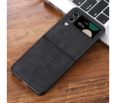 3D Embossing Case for Samsung Galaxy Z Flip 6 5 4 3 Z Flip6 5G Cover Soft Matte Leather Full Camera Protect Shell Phone Cover