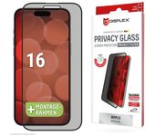 DISPLEX Privacy Full Cover Vidrio Templado (10H) para Apple iPhone 16