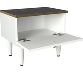 Mesilla,100% Tablero de aglomerado rechapado en melamina, Color Blanco Oro Negro WELLHOME