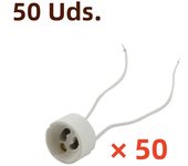10/50 Pcs GU10 MR16 Lamp Holder Socket Base Adapter Wire Silicone Connector Socket for LED Halogen Light