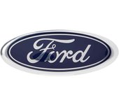 Emblema Adhesivo Plastico Oval Compatible Con Ford Azul 15 Cm