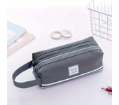 Double Layer Portable Pencil Case Oxford Cloth Double Zipper Pencil Bag for Students Back To School Storage Stationery Supply