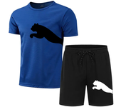 Men's casual fashion Summer mesh suit Men's quick drying Breathable sports suit Short sleeve T-shirt suit men's jogging suit