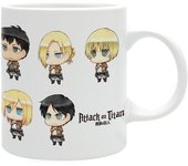 Taza cerámica Attack on Titan - All Chibis 320Ml Raíz MERCHAN-STORE