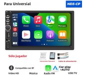2Din Auto Radio Car Universal Multimedia DVD Player MP5 Wired CarPlay Android Auto Mirror Link BT Support Rear View Camera SWC