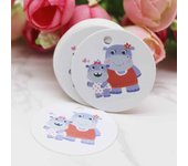 100Pcs Handmade with love /Thank You Flower DIY White Tags Wedding candy Gift Wrapping Paper Hang Paper Tags cookies Supplies