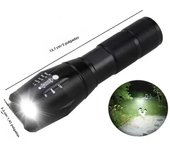 T6 Strong Light Flashlight LED Aluminum Alloy Telescopic Zoom Battery Version Charging Outdoor Searchlight Remote Flashlight
