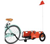 vidaXL Remolque para bicicletas hierro y tela Oxford Color Amarillo,  Azul,  Gris y mas