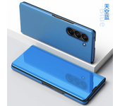 Smart Mirror Flip Magnetic Case for Samsung Galaxy Z Fold 5 4 3 Electroplated Case Screen Stand Leather Full Case