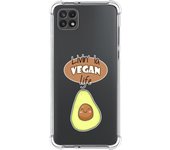 Funda Silicona Antigolpes para Samsung Galaxy A22 5G diseño Vegan Life Dibujos