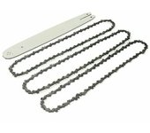 Guía de cadena de 16'' + 3 cadenas de motosierra - Apto para MS180, MS190, MS250