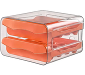 Automatic Scrolling Egg Rack Holder Storage Box Egg Basket Container Organizer Rolldown Refrigerator Double-layer Egg Shelf