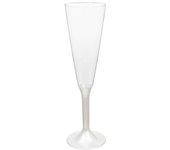 MONOUSO | Copa Reutilizable PS Pie Blanco Perlado Cava 160ml 2P (20 Uds)