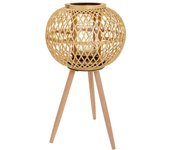 WANDERLUST DECO Farol portavelas de bambú marrón d34x26/61h cm