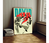Rock Singer David B-Bowie Anime Posters Sticky Whitepaper Sticker DIY Room Bar Cafe Kawaii Room Decor