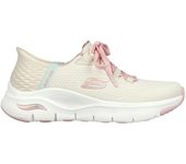 Skechers 149568_OFPK Zapatillas deportivas para mujer beige en textil y sintético 82006