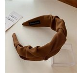Korean Hair Accessories Solid Color Cotton Crumpled Women's Head Hoop Wide Bezel Makeup Hairbands for Ladies Headwear 2023 New