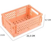 Plastic Foldable Storage Crate Folding Box Basket Stackable Cute Makeup Jewellery Toys Boxes for Storage Box Organizer Portable