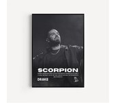Black and White Drake Concert Cover Poster Aesthetic Pop Rapper Music Album for All the Dogs Canvas Print Wall Art Room Decor