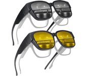 pieza de gafas de sol ajustables sobre gafas para hombres y mujeres - Gafas de sol redondas envolventes para adaptarse