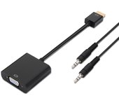 ADAPTADOR CONVERSOR HDMI AISENS A122-0126 - HDMI MACHO A SVGA+AUDIO HEMBRA - JACK 3.5 HEMB