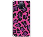 Funda original compatible con Xiaomi Redmi Note 9T - Textura Leopardo Rosa