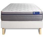 Pack colchón Actiflex zen 90x190cm + Somier multiláminas, Muelles ensacados y espuma viscoelástica, 3 zonas de confort