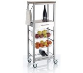 DON HIERRO - Carrito de cocina alto, ONDA ALUMINIO ALTO-