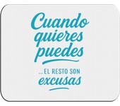MERCHANDMANIA Alfombrilla Grande frase motivadora cuando quieres puedes mousepad raton
