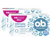 OB 64 unidades O.B. PROCOMFORT MINI tampón 2 paquetes