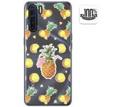 Tumundosmartphone Funda Gel Transparente para Oppo A91 diseño Piña Dibujos