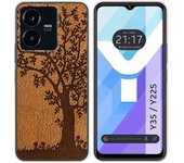 Funda Silicona para Vivo Y35 / Y22s diseño Cuero 03 Dibujos