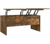 vidaXL Mesa de centro madera ingeniería 102x50,5x46,5 cm Blanco, Negro, Roble Sonoma Mesita de Salón o Comedor o Auxiliar Mesa de Café Meuble Salón