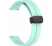 20mm 22mm Magnetic D Type Clasp Silicone Watch Band for Samsung Galaxy Watch