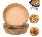 50Pcs Air Fryer Paper Round Special Paper Food Silicon Oil Paper Premium Disposable Air Fryer Liners Non-Stick Baking Paper