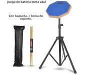 Practice Drum Pad Set 8 Inches Pad At Home Silent Practice Pad with Stand Drum Sticks Carrying Bag For Beginners Building Skills