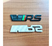3D Metal RS Logo VRS Emblem Car Grill Badge For Kodiaq Rapid Fabia 1 2 3 A5 A7 MK1 MK3 MK4 VRS Sticker Accessories