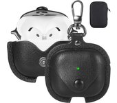 for AirPods 4 Case Leather, for AirPods 4th Generation Case Cover Leather AirPod Gen 4 Protective Cover with Keychain Compatible with Apple AirPod Generation 4th 2024, Brown