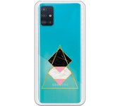 Funda compatible con Samsung Galaxy A51 - Rombos Triangulo Marmol