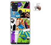 Tumundosmartphone Funda Gel Tpu para Samsung Galaxy A21s diseño Comic Dibujos