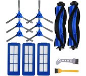 Kit de accesorios de repuesto para aspiradoras Eufy RoboVac 11s Max, 15C Max, 30C, G10 y G30. Incluye 2 cepillos principales, 6 cepillos laterales y 3 filtros.