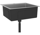vidaXL Fregadero de Cocina Hecho a Mano Acero Inoxidable Lavabo Color Plateado,  Negro, y mas