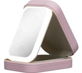 Maquillaje caja de almacenamiento con espejo de luz LED portátil de viaje maquillaje cosméticos joyería caja de almacenamiento táctil organizador de almacenamiento